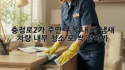 ✨ 충정로2가 주민 주목! 내 차 냄새, ✨ 차량 내부 청소✨ 로 싹 잡아봐! 🚗💨
